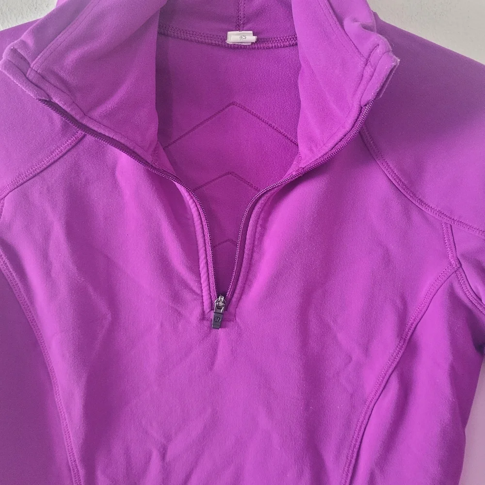 Lululemon Face The Frost 1/2 Zip 2 Tender Violet Tech Fleece Quarter Zip Sweater